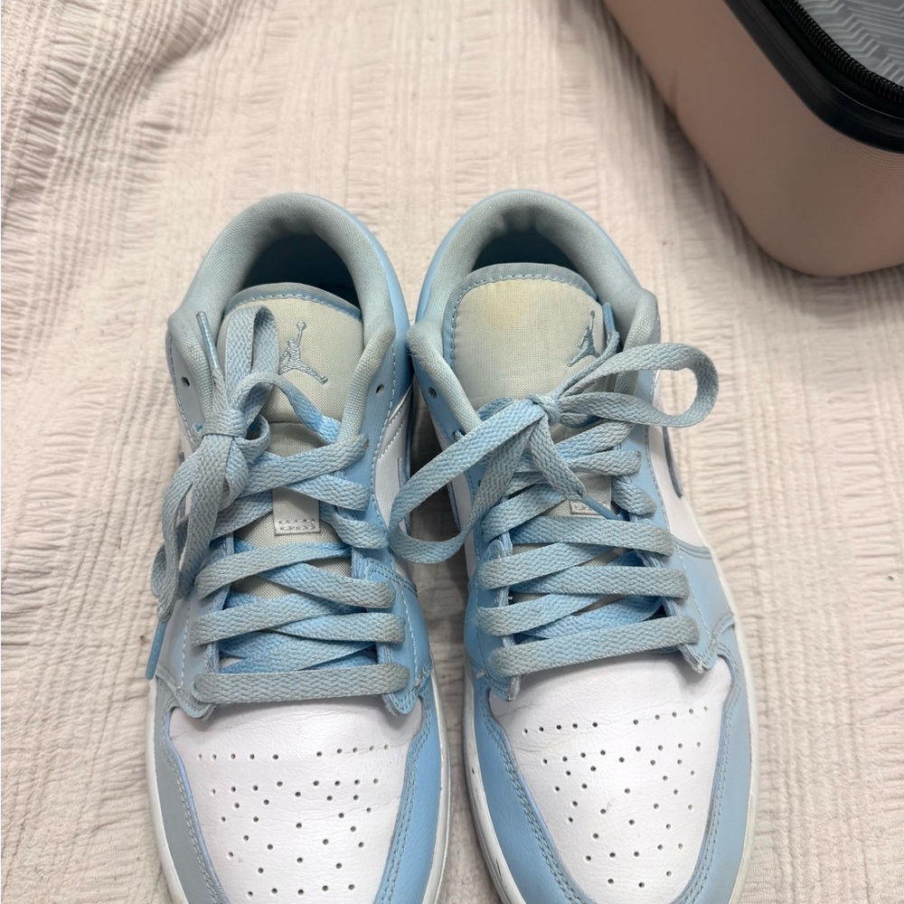 Jordan Low Top Sneakers in Light Blue and White
